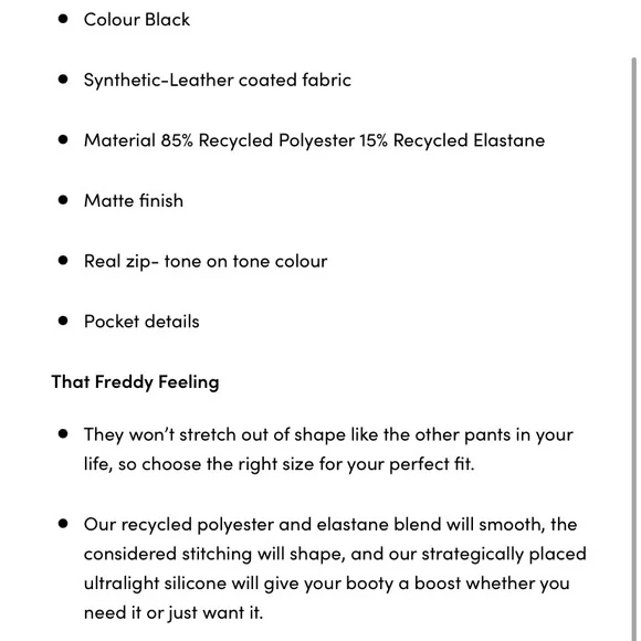 Faux leather Freddy pants